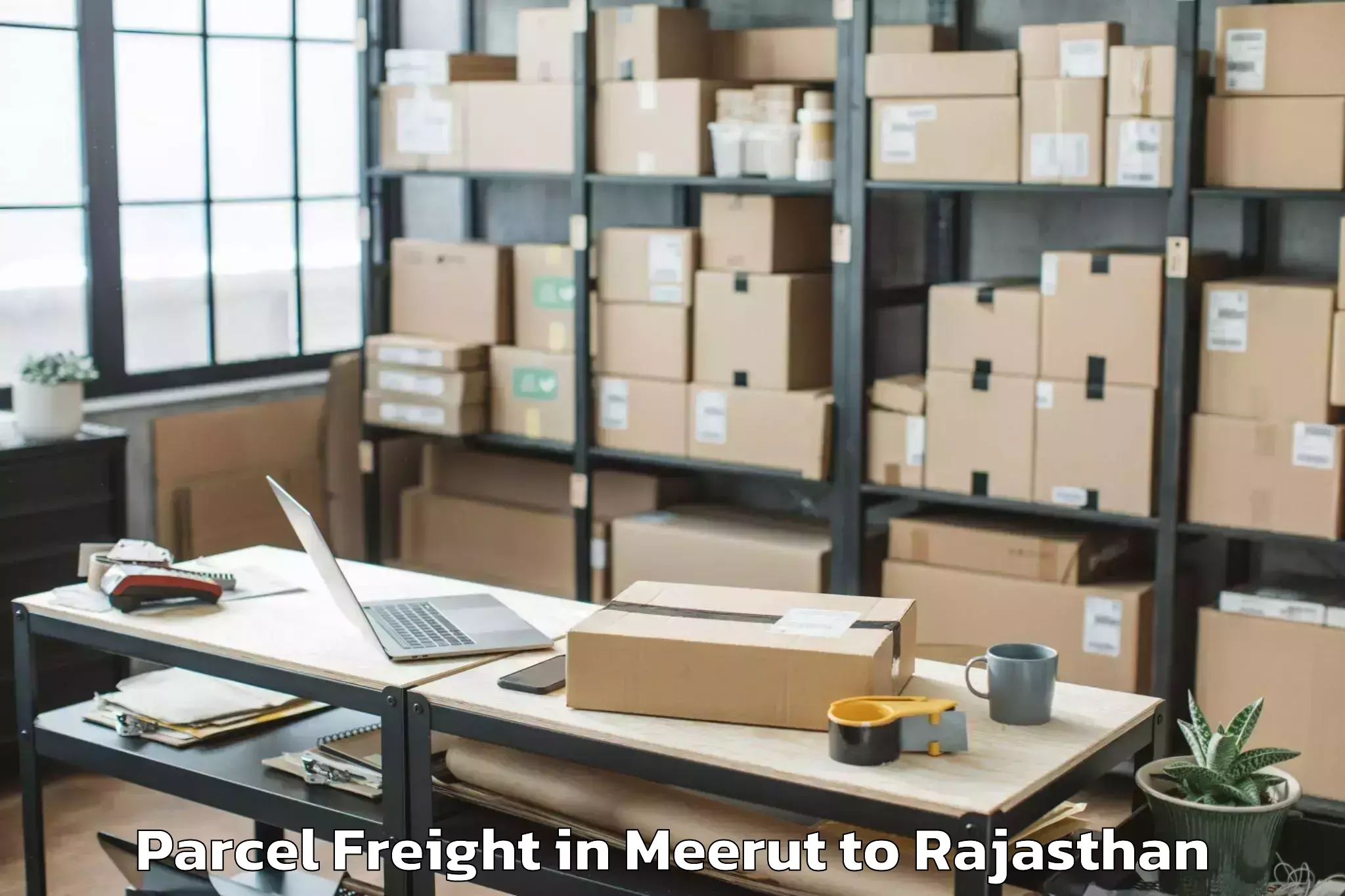 Easy Meerut to Chhabra Parcel Freight Booking